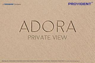 adora de goa|RERA Regn. No.: PRGO02180009, PRGO07180544, .